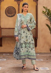 Lawn - Rubaaiyat - Print Melody 25 - RPM#02 - Aqua Green